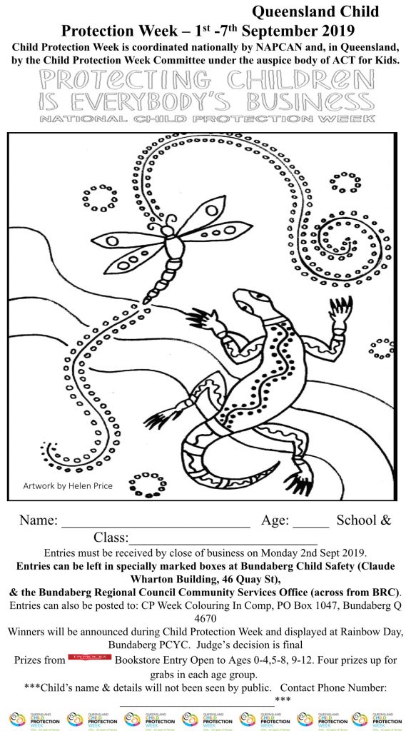 Bundaberg Child Protection Week Colouring In Competition Queensland